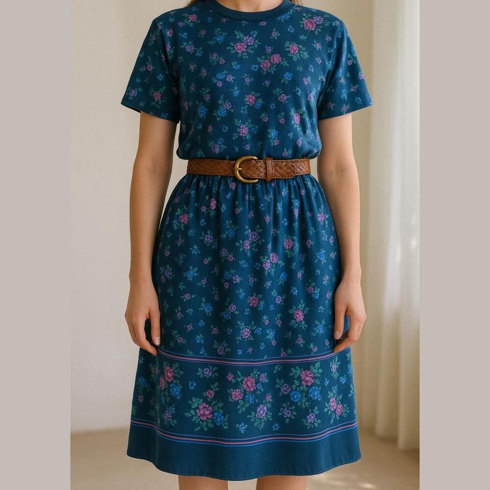Vintage 90s Floral Two Piece Set Shirt & Skirt Cottagecore 90s 80s